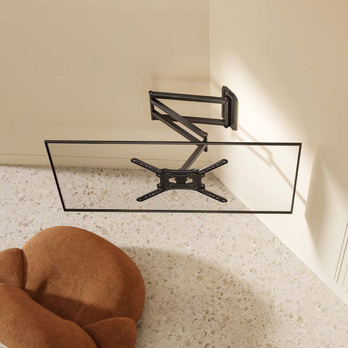 Aisens Soporte de Pared Giratorio, Inclinable, Nivelable WT65TSLE-385 para Monitores y TV de 23-65 Pulgadas hasta 35kg Negro